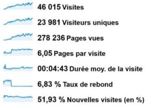 Statistiques Google Analytic 1-an Karate-Blog-net